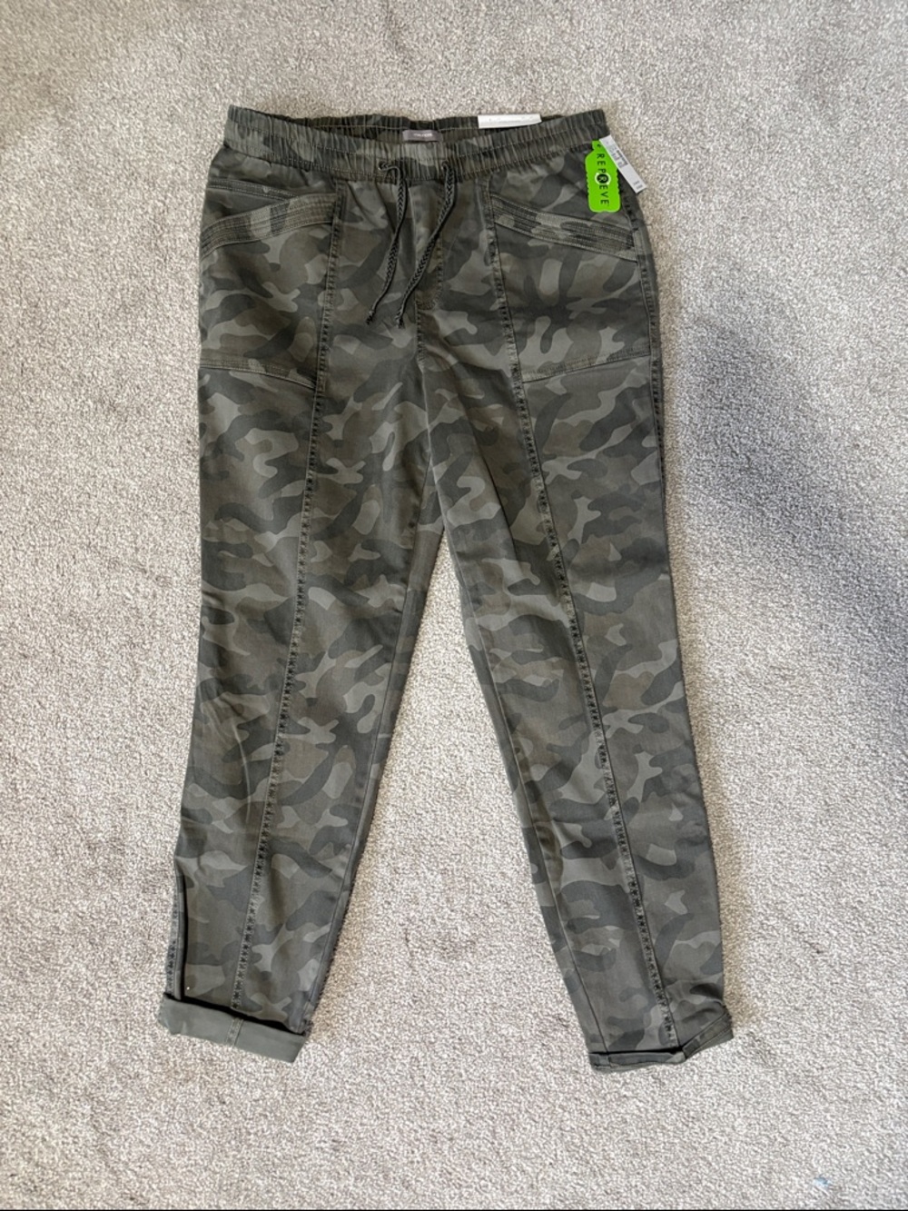 Maurices Women's Olive Camo Cargo Jogger Pants